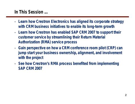 Case Study: Crestron Electronics .